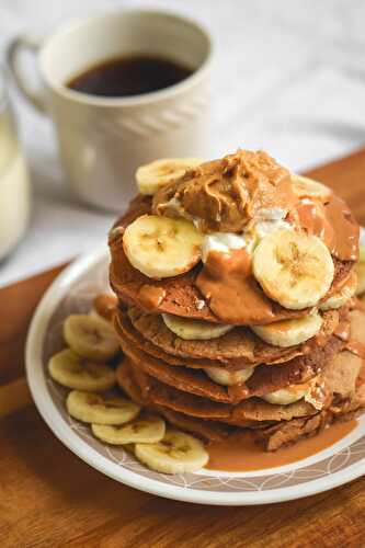 Peanut Butter Banana Protein Pancakes