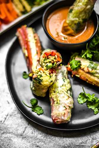 Fresh Veggie Tempeh Rice Paper Rolls