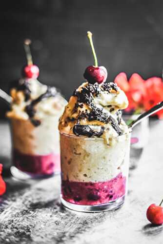 Cherry Berry Nice Cream Sundaes (Vegan+GF)