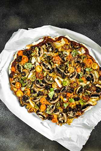Extra Saucy Veggie Lover's Pizza (Vegan+GF)