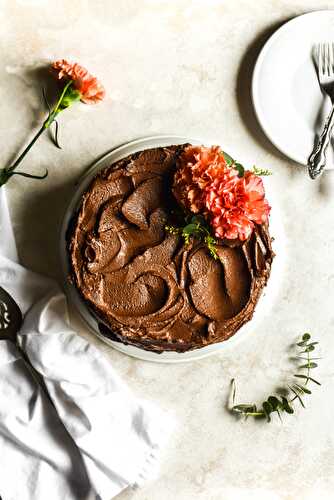 Dark Chocolate Vegan Birthday Cake (GF)