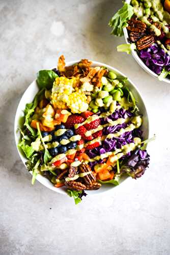 Rainbow Veggie Cobb Salad (Vegan+GF)