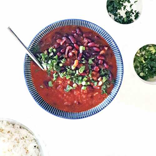 Afghan Vegan Kidney Bean Curry (Lubya)