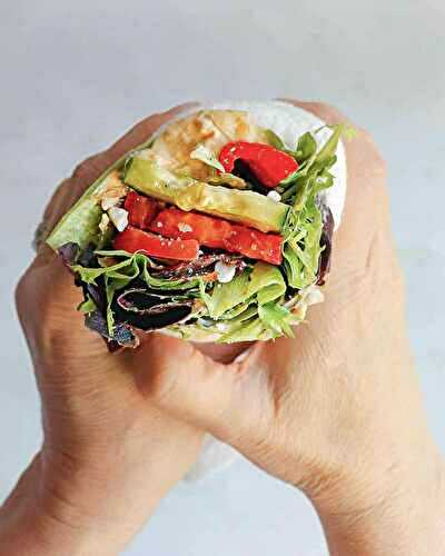 Mediterranean Veggie Wrap Sandwich Recipe