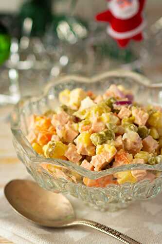 Vegan Olivier salad (Vegan Russian salad)