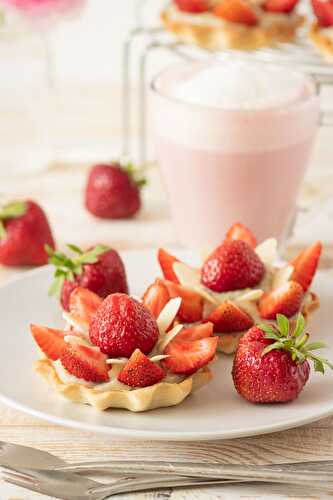 Vegan Strawberry Custard Tarts