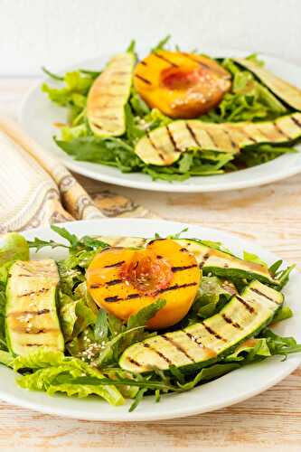 Grilled Peach and Zucchini Salad