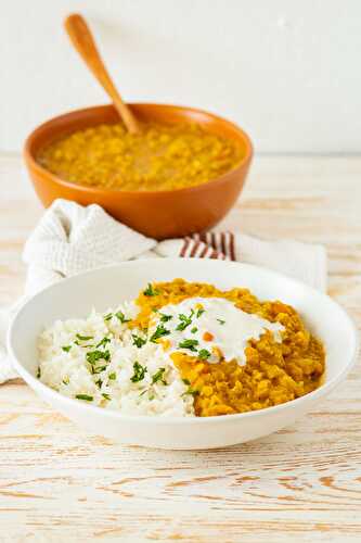 Red Lentil Dahl (Vegan, low-fat)
