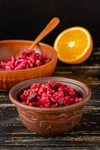 Mixed Grain and Beetroot Salad with Orange Vinaigrette