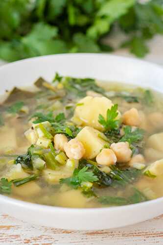Spring Soup with Chickpeas and Ramson