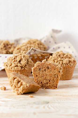 Vegan Carrot Banana Muffins with Pumpkin Seed Streusel