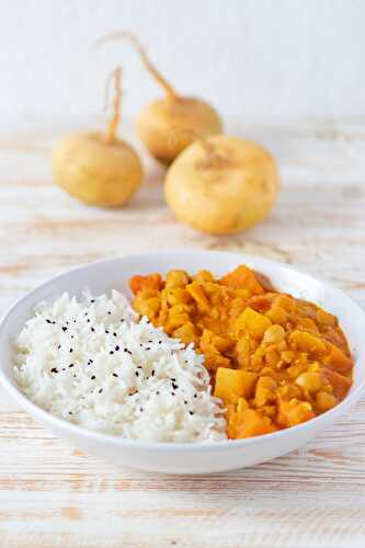 Red Lentil and Chickpea Curry with Winter Vegetables