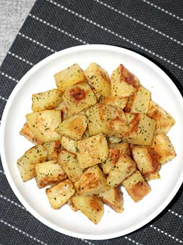 Baked Potato Cubes Recipe/ Side Dish/ Snazzy Cuisine