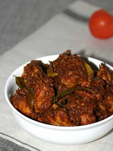 Chicken Tomato Roast Recipe (Kerala Style) / Snazzy Cuisine