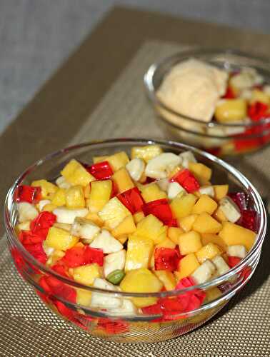 Fruit Salad With Vanilla Ice Cream Recipe / Snazzy Cuisine