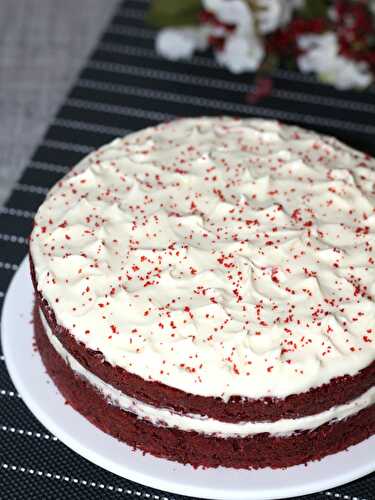 Naked Red Velvet Cake/With Cream Cheese Frosting/Snazzy Cuisine