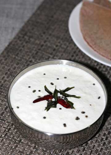 White Coconut Chutney/ For Idli and Dosa/ Snazzy Cuisine