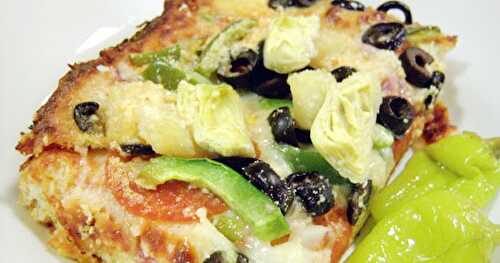 Deep Dish Super Supreme Pizza {Recipe}