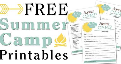 FREE Summer Camp Printables for Kids!