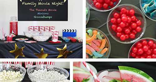 Have a 'Kick Off Summer' Family Movie Night {Snack Bar + a Watermelon Mint Cooler Recipe}