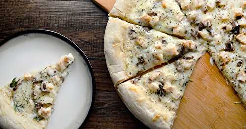 Kale & Mushroom Chicken Alfredo Pizza Recipe