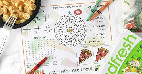 Play with Your Food! Printable Kids' Placemat Games 