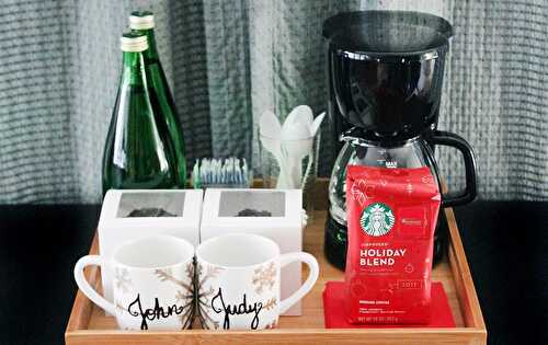 Set up a Morning Tray for Your Guest Room {+ Personalized Mugs DIY}