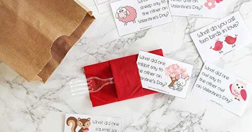 Valentine's Lunchbox Note Jokes {Free Printable}