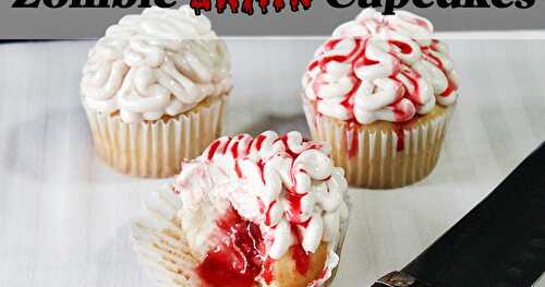 Zombie Brain Cupcakes {Recipe + Instructions}