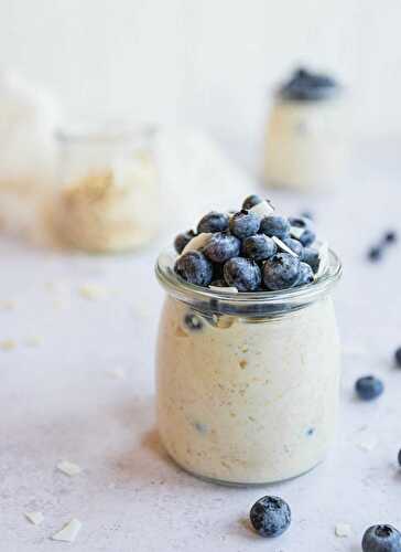 Blueberry Overnight Oats with Yogurt