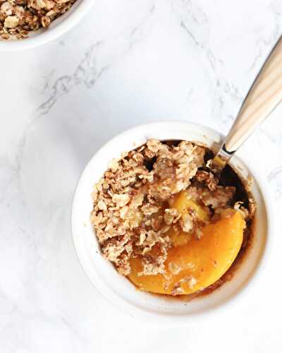 Breakfast Peach Crisp for Two