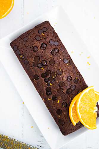 Vegan Chocolate Loaf Cake with Orange