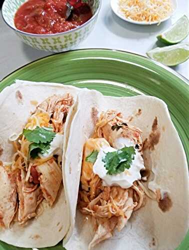 Slow Cooker Cilantro Lime Chicken Tacos