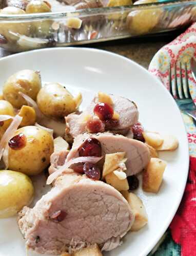 Pork Tenderloin with Apples and Chranberries