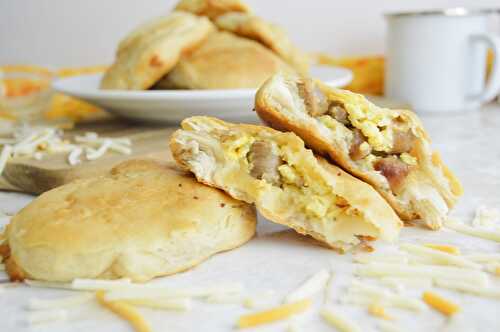 Sausage, Egg, & Cheese Stuffed Biscuits
