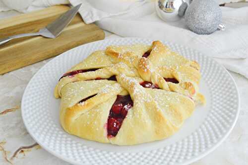 Cherry Filled Crescent Snowflake