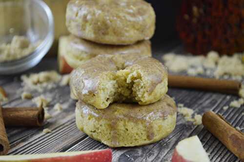 Baked Apple Donuts with a Brown Sugar Glaze