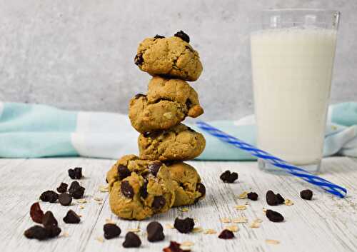 Healthy Cranberry Raisin Chocolate Chip Cookies