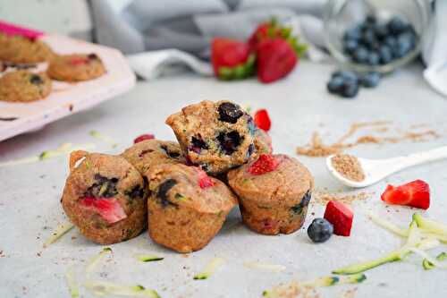 Strawberry Blueberry Zucchini Mini Muffins