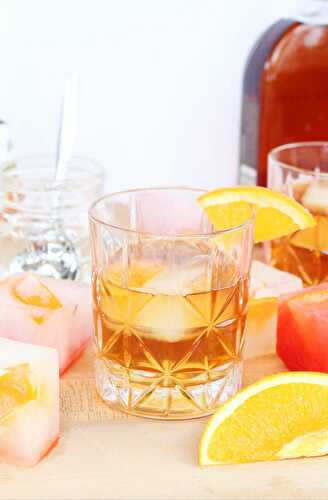 Old Fashioned with Infused Ice Cubes