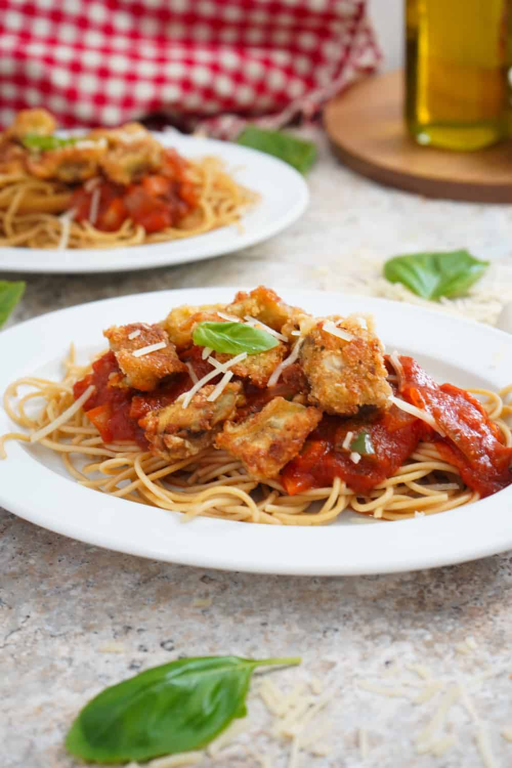 Crispy Eggplant Pasta