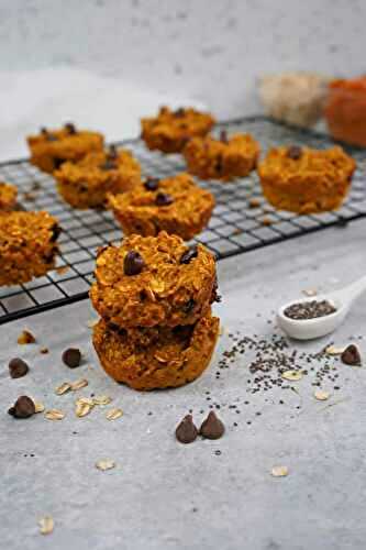 Baked Oatmeal Pumpkin Chocolate Chip Muffins