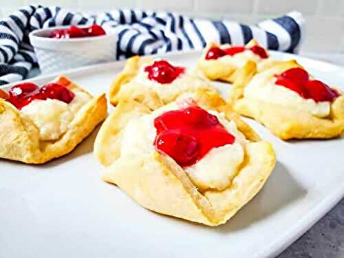 Easy Cherry Cheesecake Pastries (with Crescent Rolls)