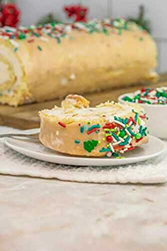 Festive Christmas Cake Roll (with Cake Mix!)