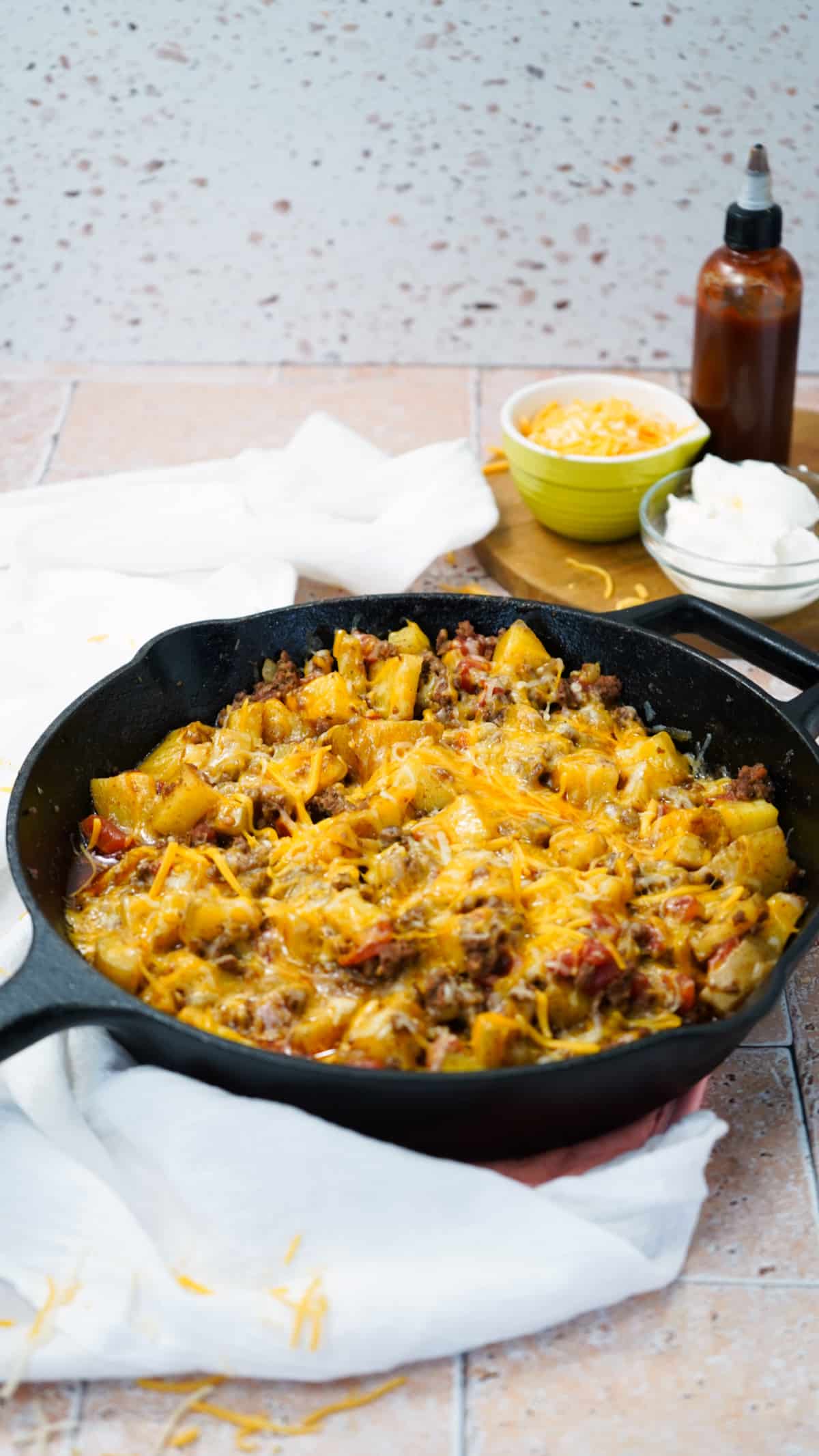 Easy Cheesy Taco Potatoes