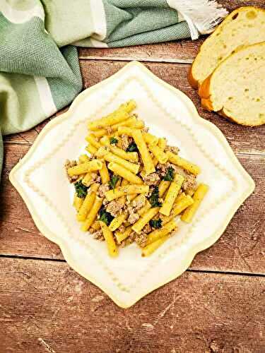 Lemon Parmesan Ground Turkey Pasta