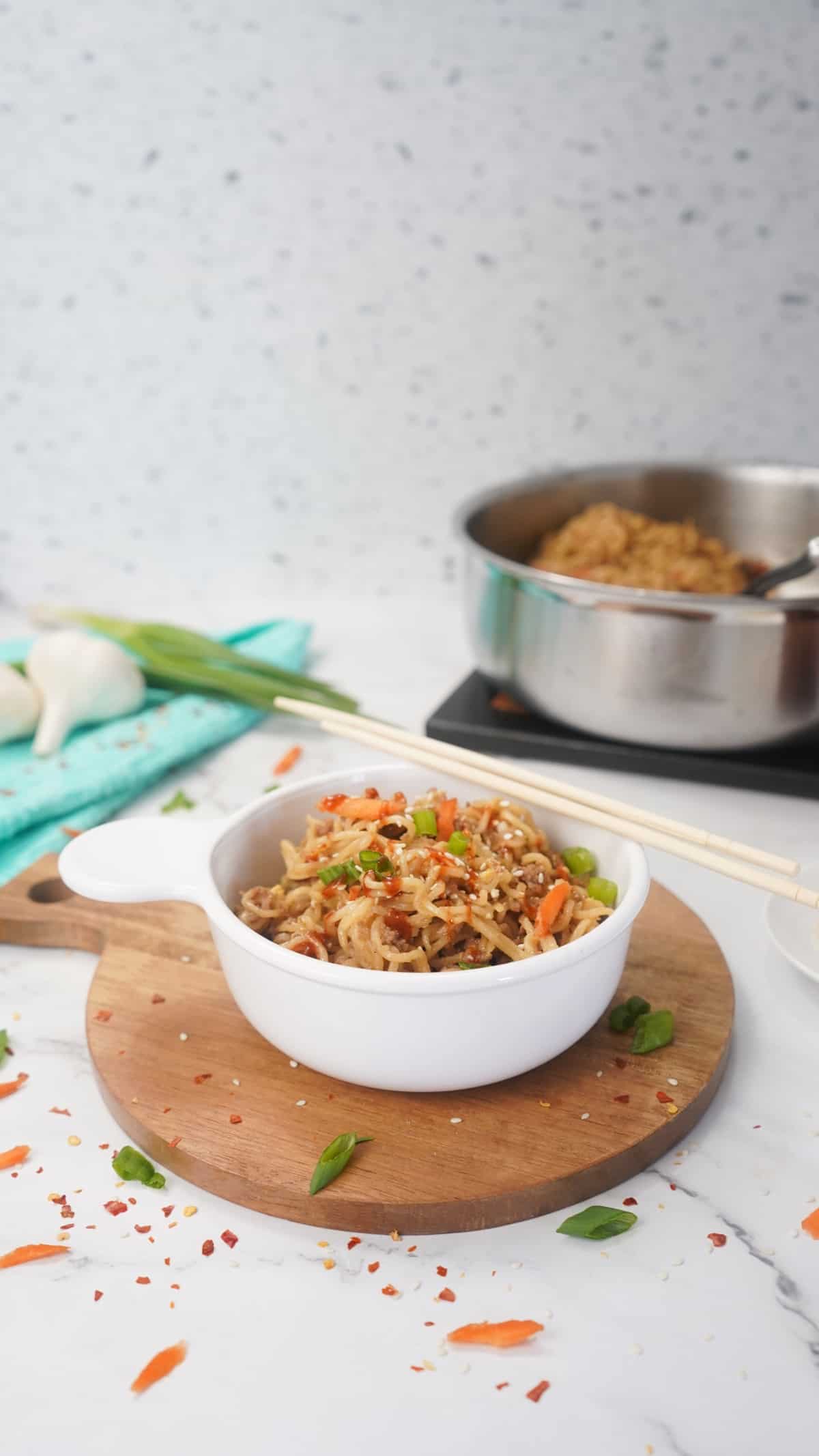 Super Easy Ground Pork Ramen