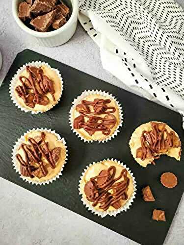 No Bake Mini Peanut Butter Cheesecakes