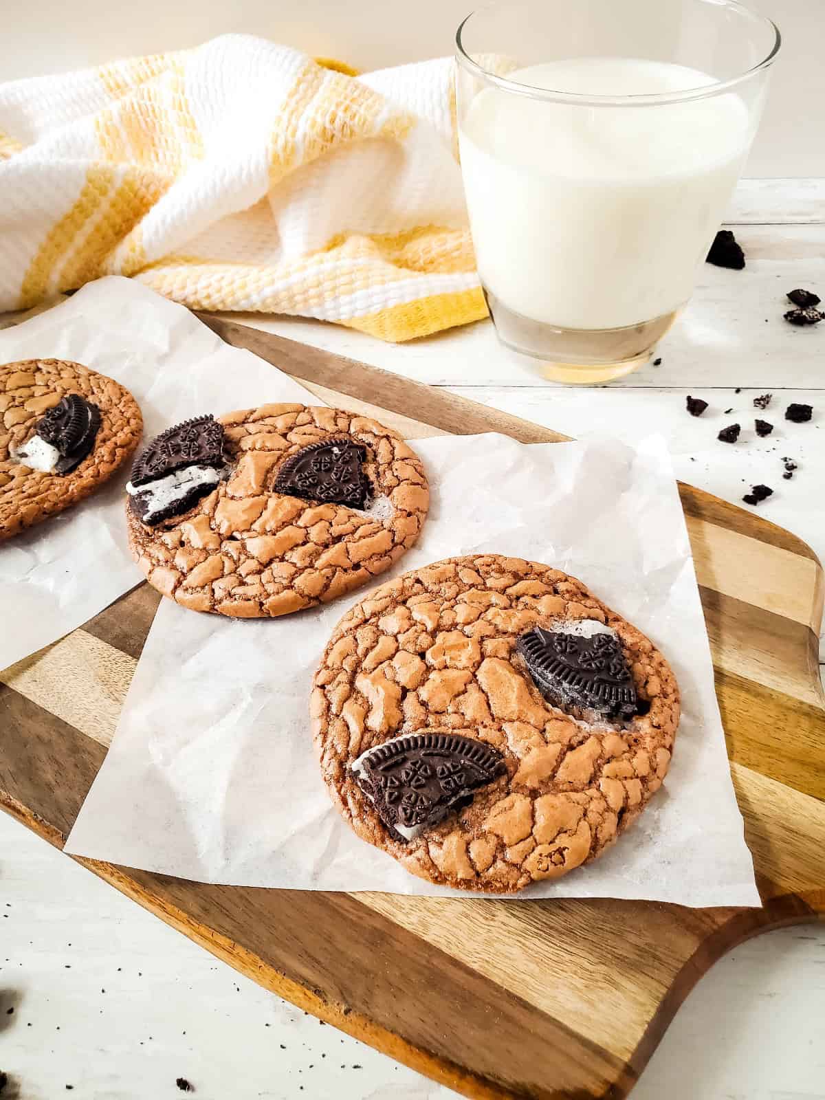 Brownie Mix Oreo Chocolate Cookies