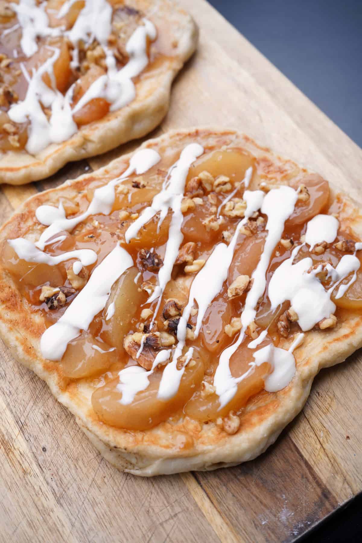 Grilled Apple Dessert Pizza (Flat Top or Grill)